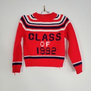 Vintage Class of 1992 Cable Knit Sweater